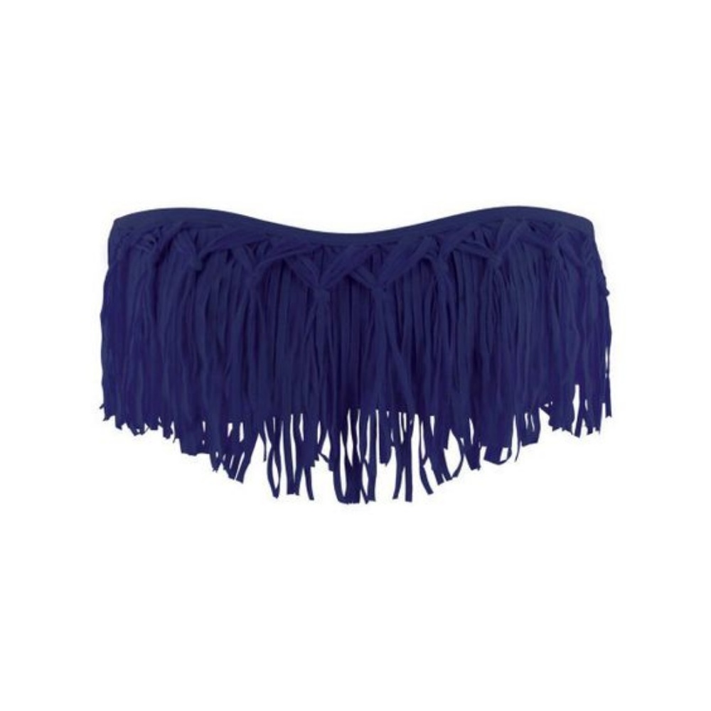L*Space Knotted Fringe Bandeau Bikini Top